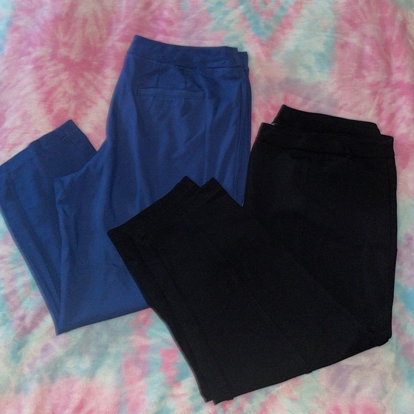 2 pair Joan rivers new cropped leggings - Picture 1 of 9
